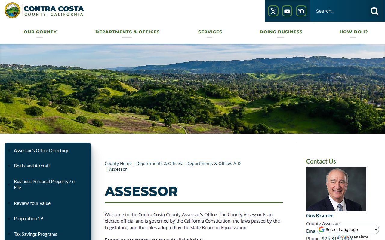 Concord people search Contra Costa Assessor property information page
